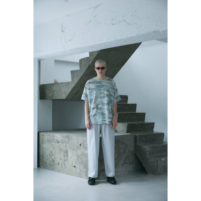 トップス comfortable reason CAMO TEE MINT COMFORTABLE REASON / PIGMENT DYED MELT CAMO TEE