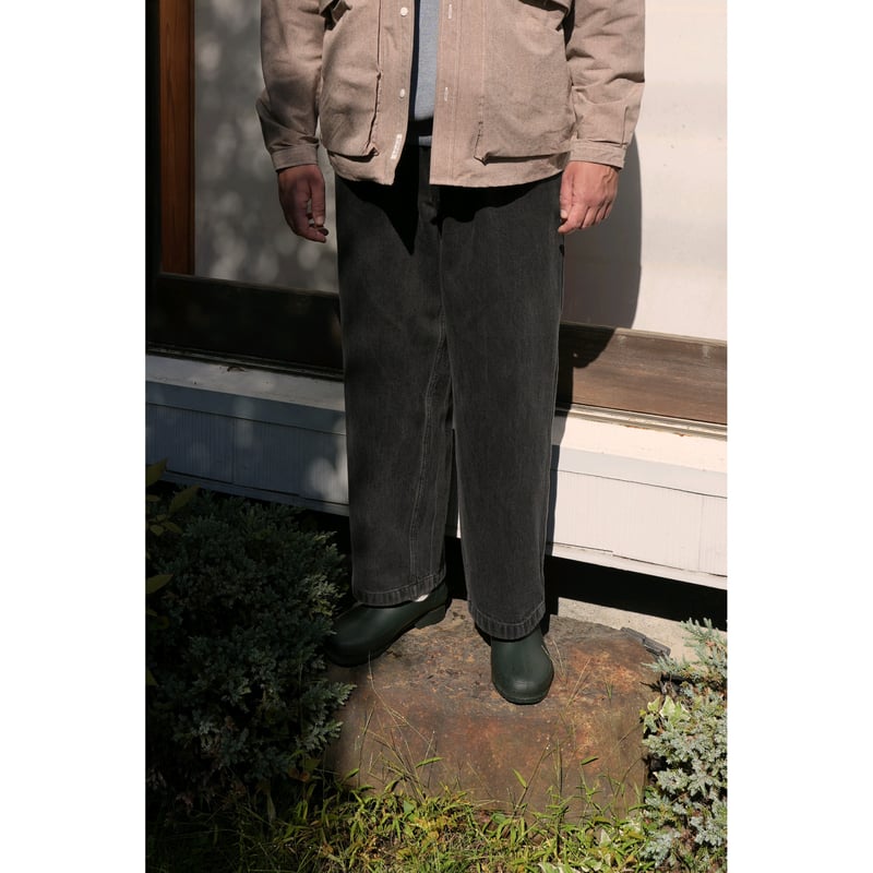 NOROLL / THICK WALK PANTS / BLACK DENIM | Sopho