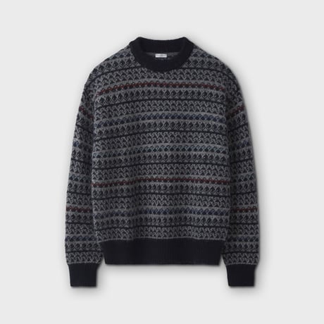 PHIGVEL MAKERS & Co. / FAIR ISLE SWEATER / CHARCOAL