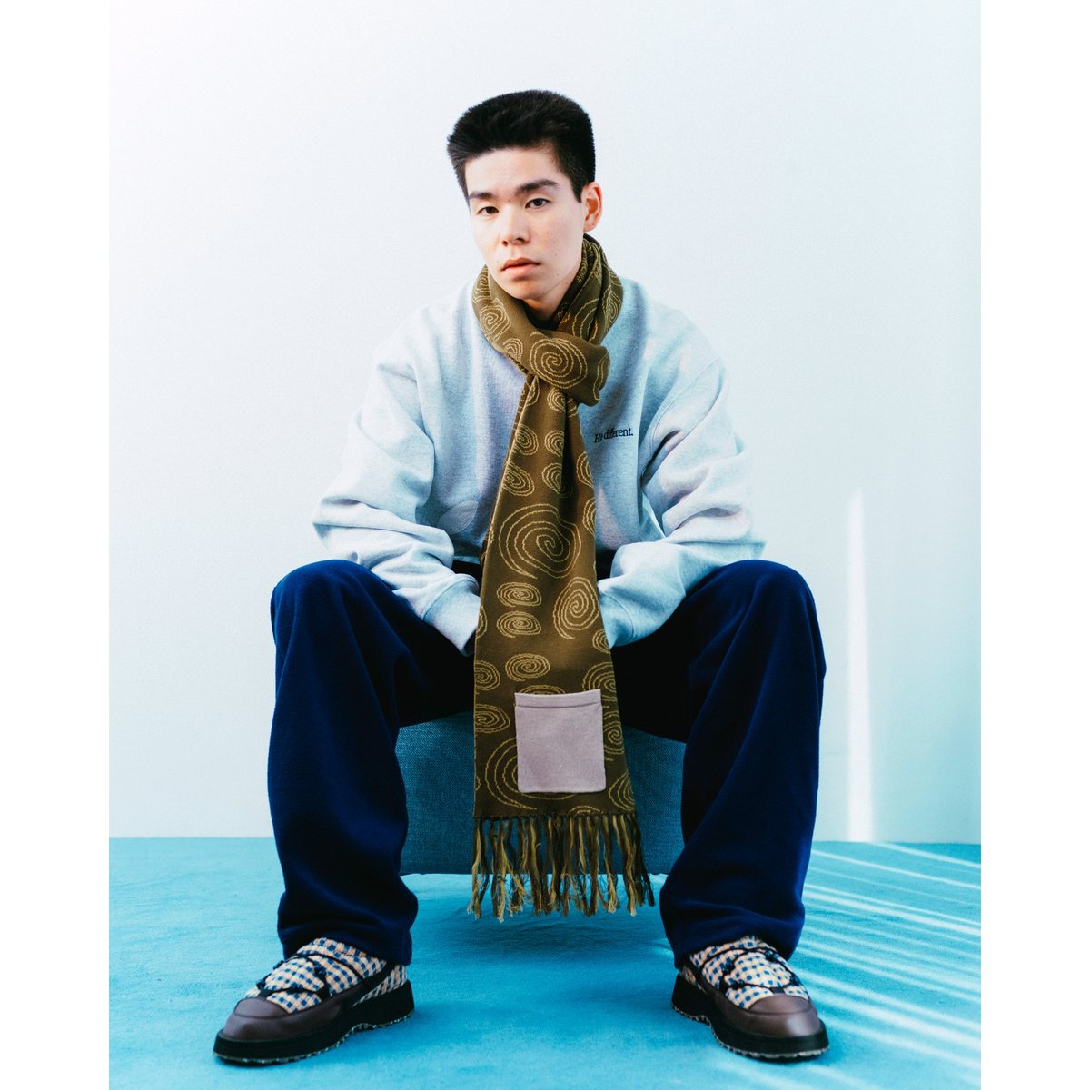 小物 sol soonerorlater Sparkling Scarf Khaki SOL soonerorlater / SPARKLING SCARF / KHAKI | S