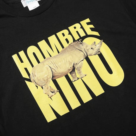 HOMBRE NINO / S/S PRINT TEE (RINOCEROS) / WHITE