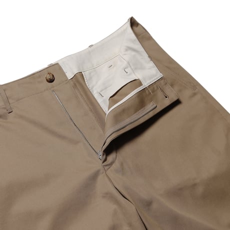 tone / COTTON TWILL WIDE TROUSER / PALE GOLD