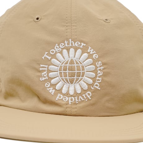 GARBAGE / SOFT BRIM 6 PANEL CAP (MOTTO) / KHAKI (WHITE EMB)