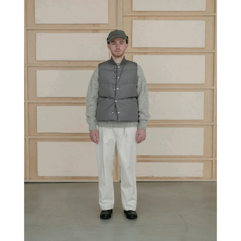 PHIGVEL MAKERS & CO グレー ノーカラージャケット PHIGVEL MAKERS & Co. / SHAGGYDOG SWEATER / TOP