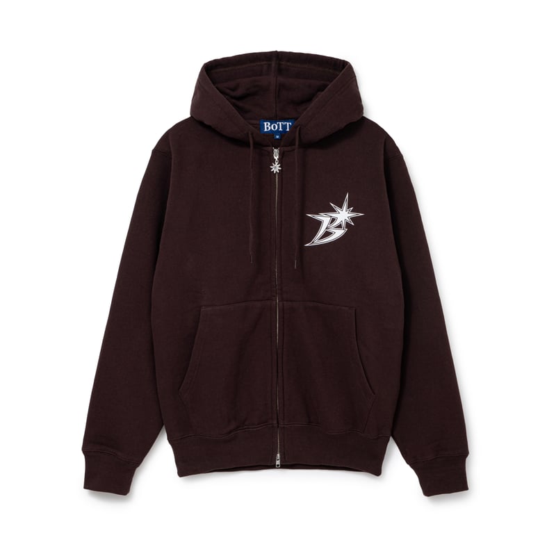 BoTT / B LOGO ZIP HOODIE / BROWN | Sophomore