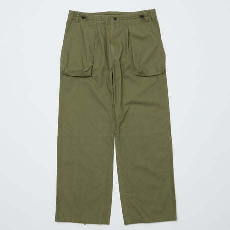 BAL / HERRINGBONE CREW PANT / ARMY GREEN
