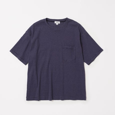 tone / RIB BORDER T SHIRT / NAVY