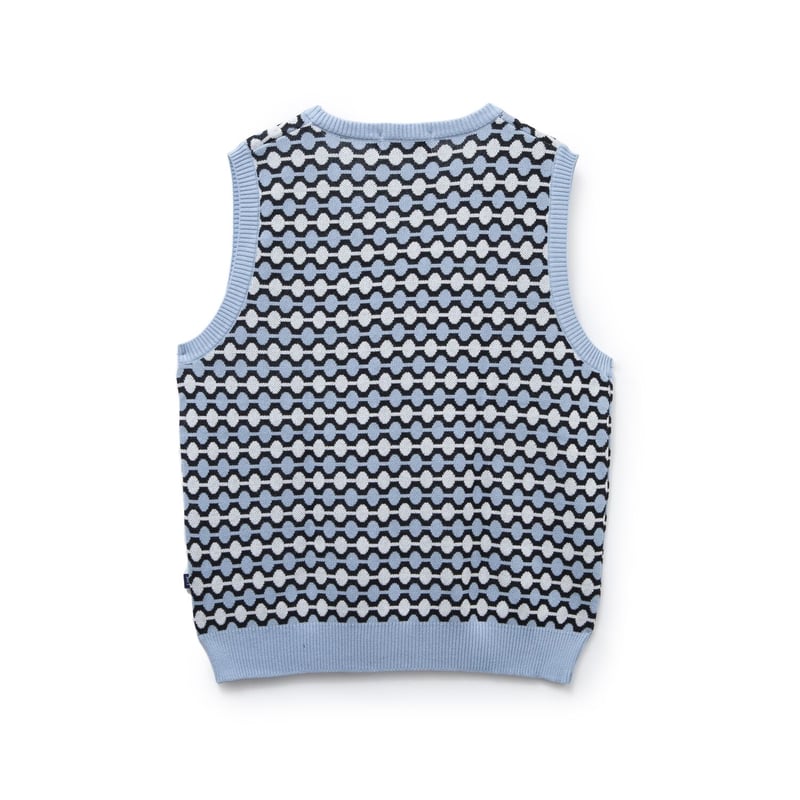 BoTT / LINK KNIT VEST / BLUE | Sophomore