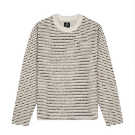 BRAIN DEAD / GAUZE LONG SLEEVE MOCK NECK SHIRT / TAUPE
