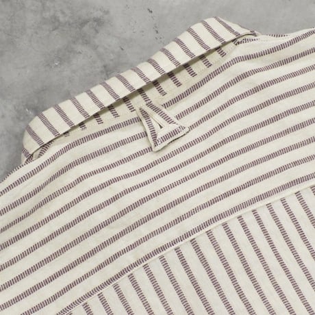 NOROLL / NORMAL SHIRT STRIPE S/S / BROWN
