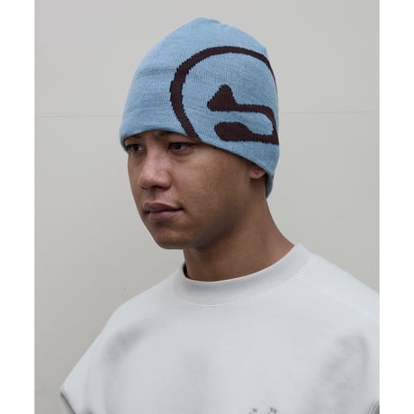 BAL / BIG LOGO SOFT BEANIE HAT / STEEL BLUE