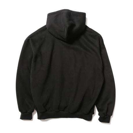 HOMBRE NINO / RUBBER LOGO HOODED PULL OVER / BLACK