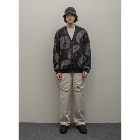 BAL / JACQUARD RAMIE CARDIGAN / BLACK