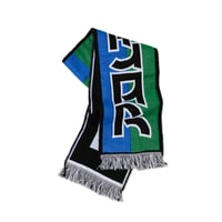 POLAR SKATE CO. / FOOTBALL SCARF / SQUARES / BLUE / GREEN