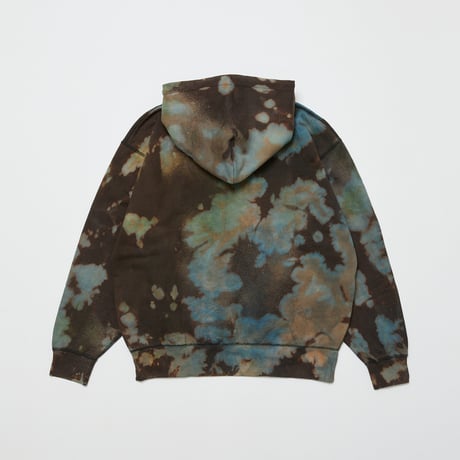 BAL / LOGO TIE DYE HOODIE by YUKIDYE / BLACK