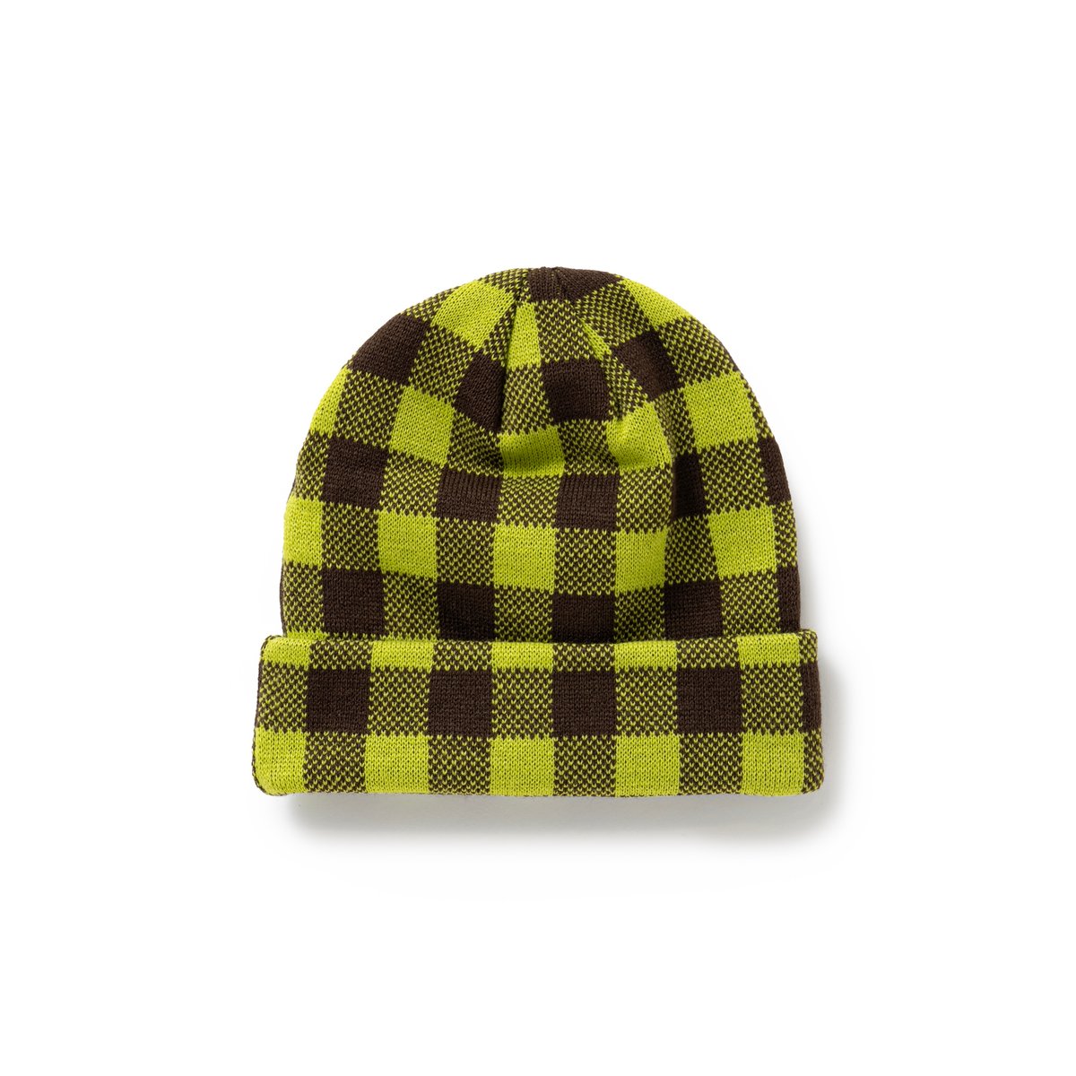 BoTT / GINGHAM CHECK BEANIE / LIME | Sophomore