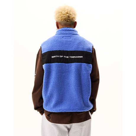 BoTT / FLEECE ZIP UP VEST / SLATE BLUE
