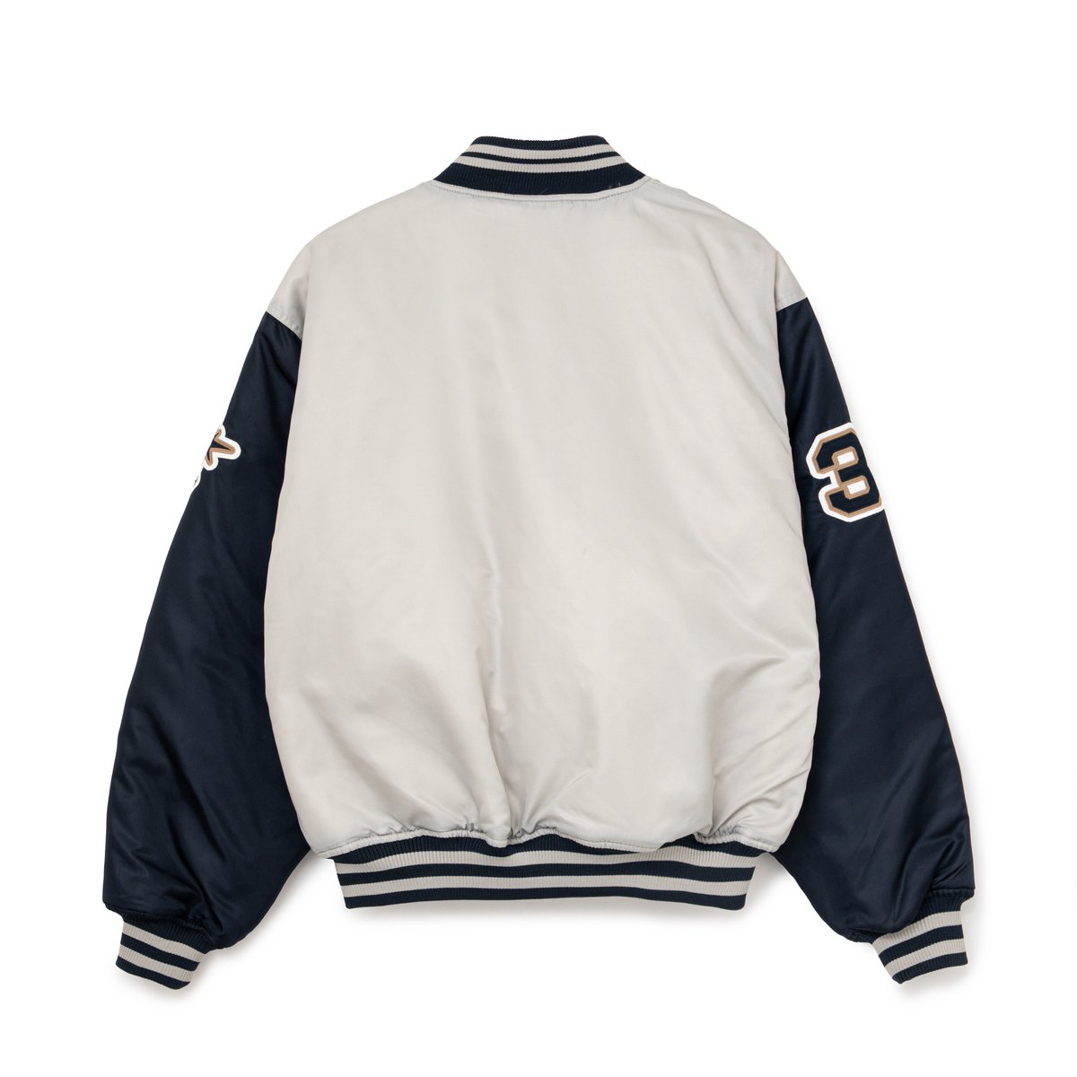 BoTT / NYLON VARSITY JACKET / GREY | Sophomore