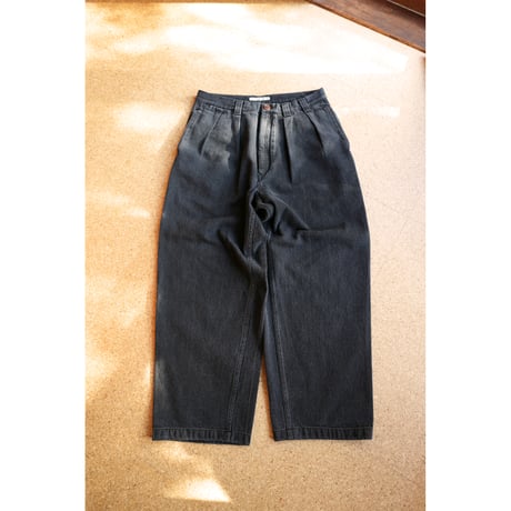 NOROLL / THICK WALK PANTS / BLACK DENIM