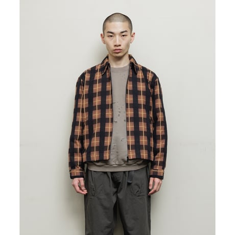 BAL / PLAID ZIP SHIRT BLOUSON / BROWN