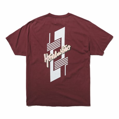 HOMBRE NINO / ACID WASH S/S PRINT TEE / BURGUNDY