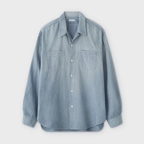PHIGVEL MAKERS & Co. / CHAMBRAY WORKADAY LS SHIRT / INDIGO (VINTAGE WASH)
