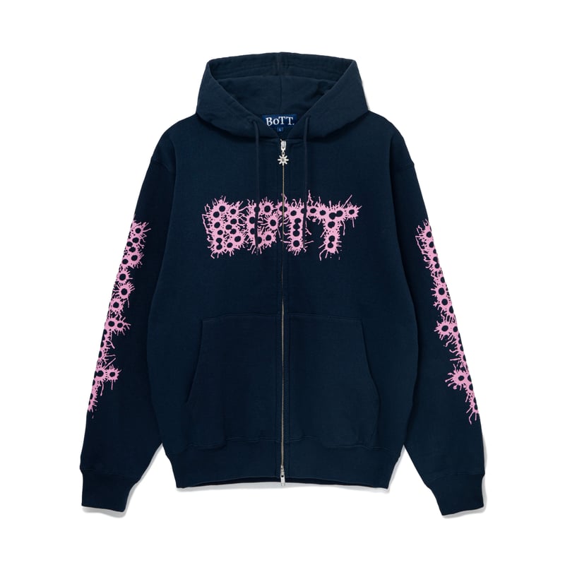 BOTT Scattered B Logo Zip Hood Mサイズ BOTT Scattered B Logo Zip