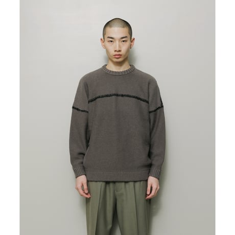 BAL / STITCHED DROP SHOULDER SWEATER / COCOA