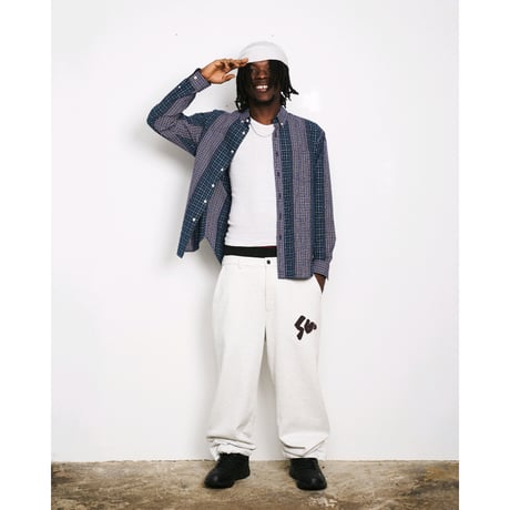 SPECIAL GUEST K.K. / PATTERN MIX SHIRT / NAVY