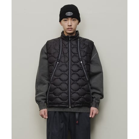 BAL / REMOVABLE SLEEVE DOWN JACKET / BLACK