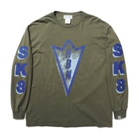HOMBRE NINO / ACID WASH L/S PRINT TEE / M GREEN