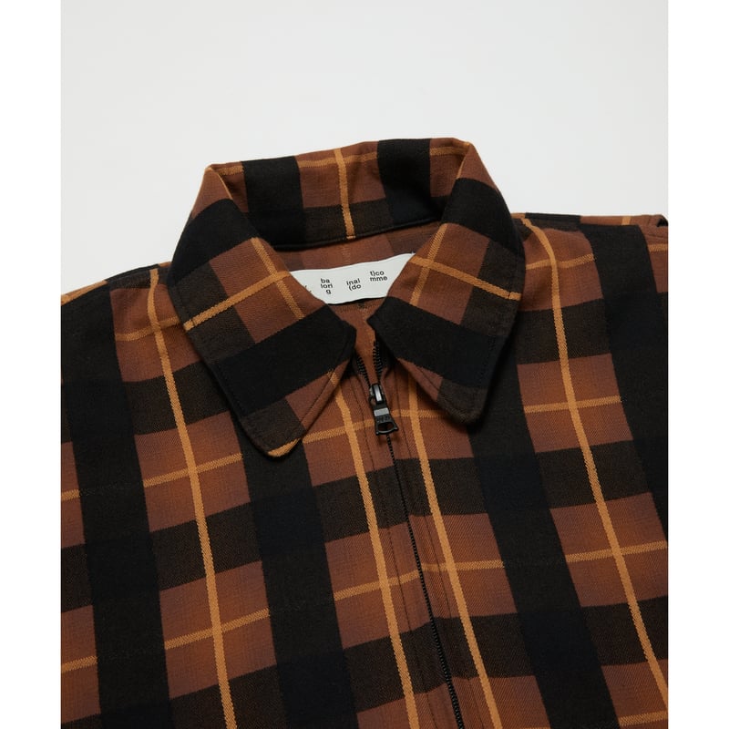BAL / PLAID ZIP SHIRT BLOUSON / GRAY | Sophomore