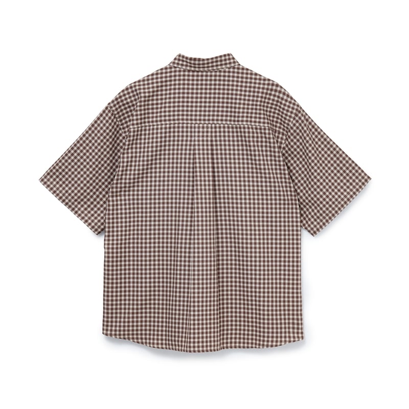 BoTT / MULTI CHECK S/S SHIRT / LIGHT BROWN | So