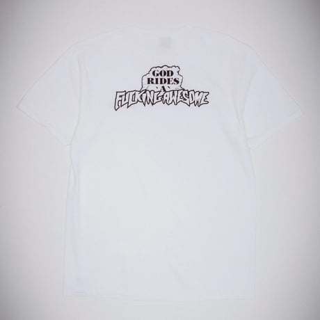 FUCKING AWESOME / GOD RIDES FA SHORT SLEEVE TEE / WHITE