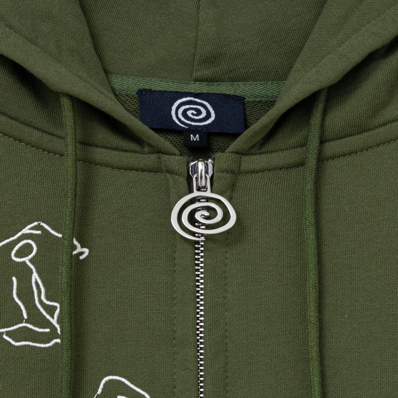 SOL soonerorlater / YOGA ZIP HOODIE / GREEN | S