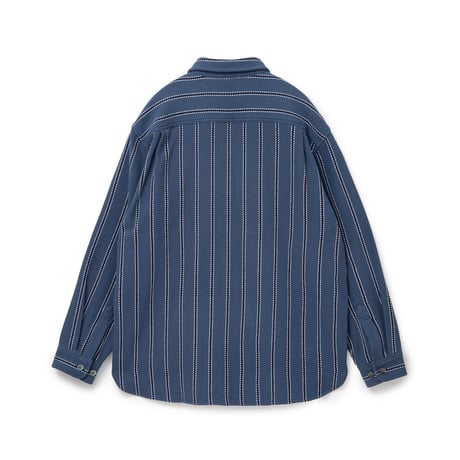BoTT / JACQUARD STRIPE SHIRT / COBALT