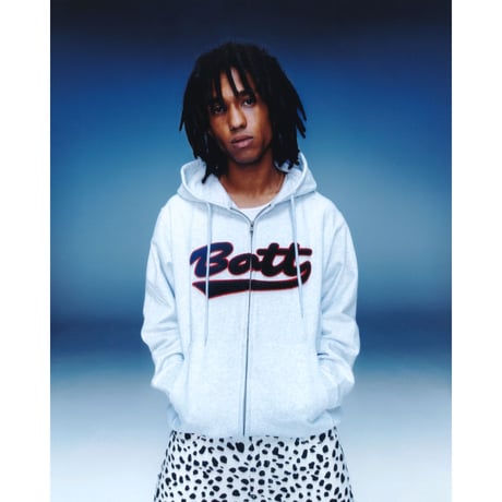 BoTT / SCRIPT LOGO ZIP HOODIE / NAVY