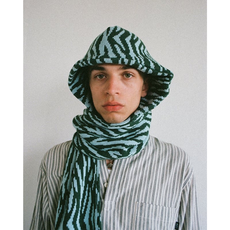 BoTT 22AW Zebra Hood Scarf マフラー オレンジ BoTT / ZEBRA HOOD SCARF / ORANGE | Sophomore