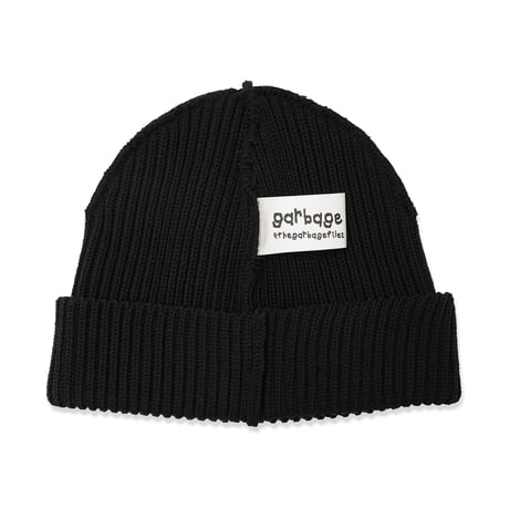 GARBAGE / INSIDE OUT CUFF BEANIE / BLACK (BLACK EMB)