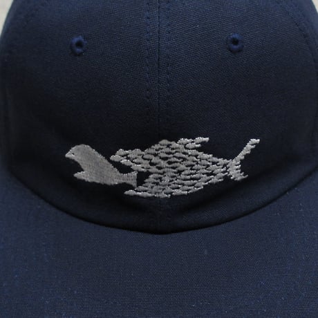 GARBAGE / HARD BRIM 6 PANEL CAP LOW (SOLIDARITY) / NAVY (WHITE EMB)