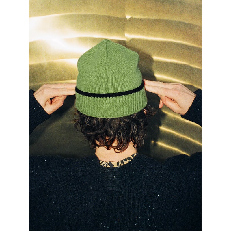 SNEEZE MAGAZINE / CONTRAST STRIPE WOOL BEANIE /