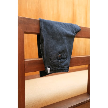 NOROLL / THICK WALK PANTS / BLACK DENIM