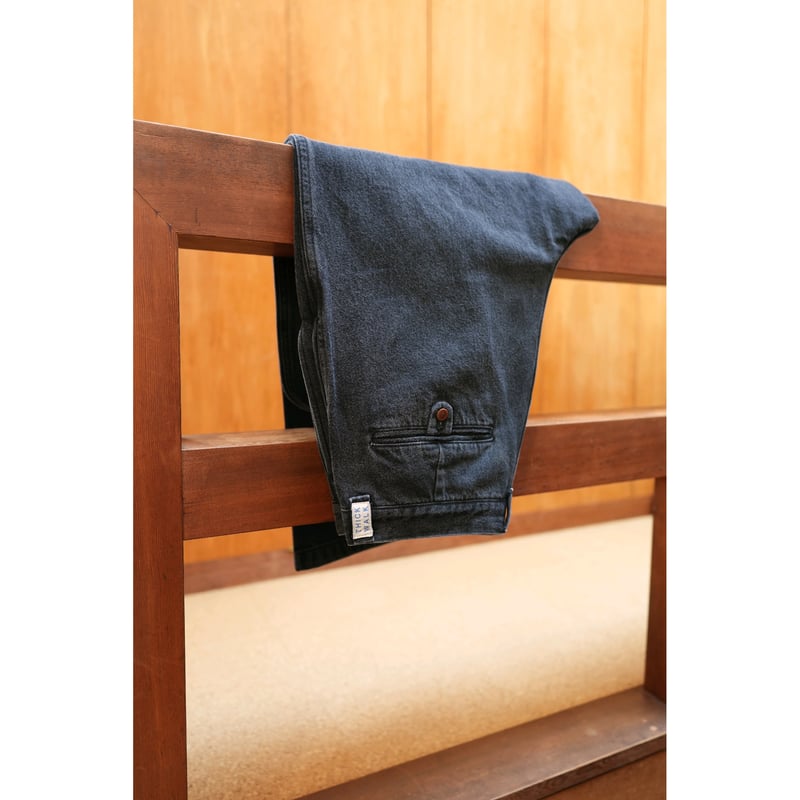 NOROLL / THICK WALK PANTS / BLACK DENIM | Sopho
