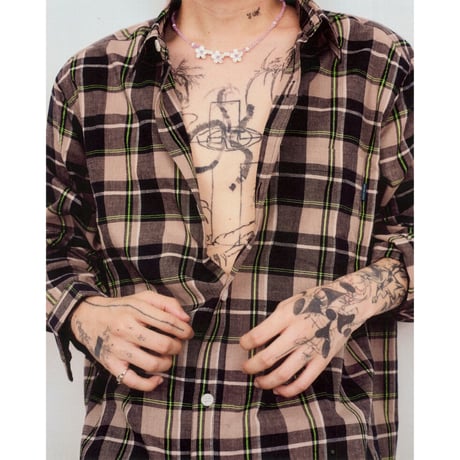 SPECIAL GUEST K.K. / SG CHECK L/S SHIRTS / LIME