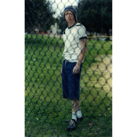 POLAR SKATE CO. / RINGER TEE / CLOUD WHITE / DARK GREEN