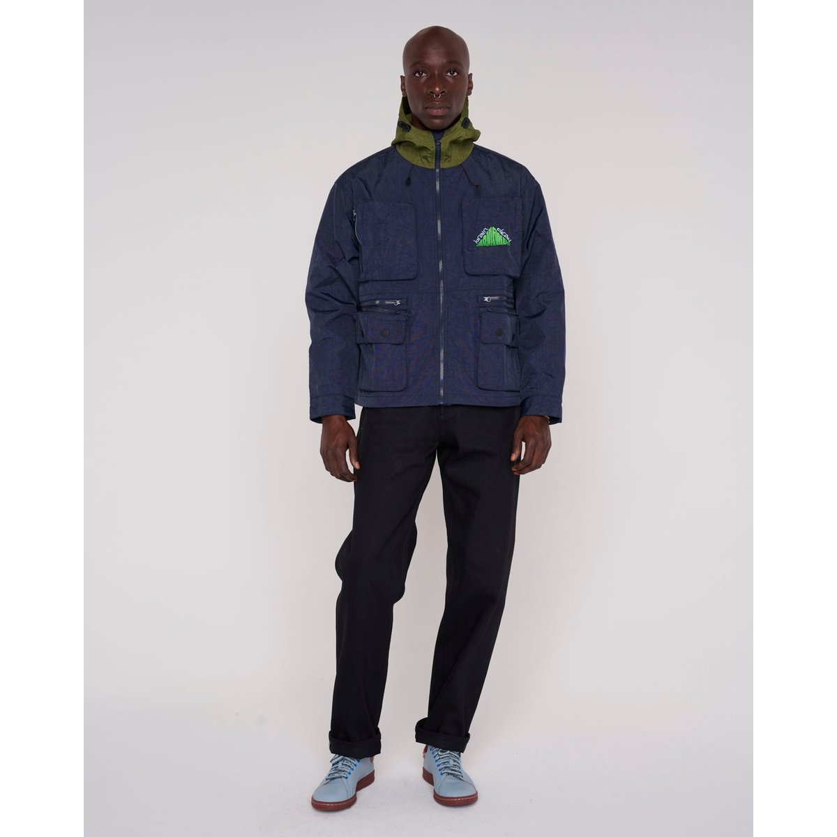 BRAIN DEAD / CROPPED HUNTING JACKET / NAVY | So