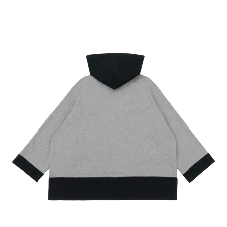 ON-AIR / HEAVY FLEECE BAJA HOODIE / GREY HEATHER x BLACK