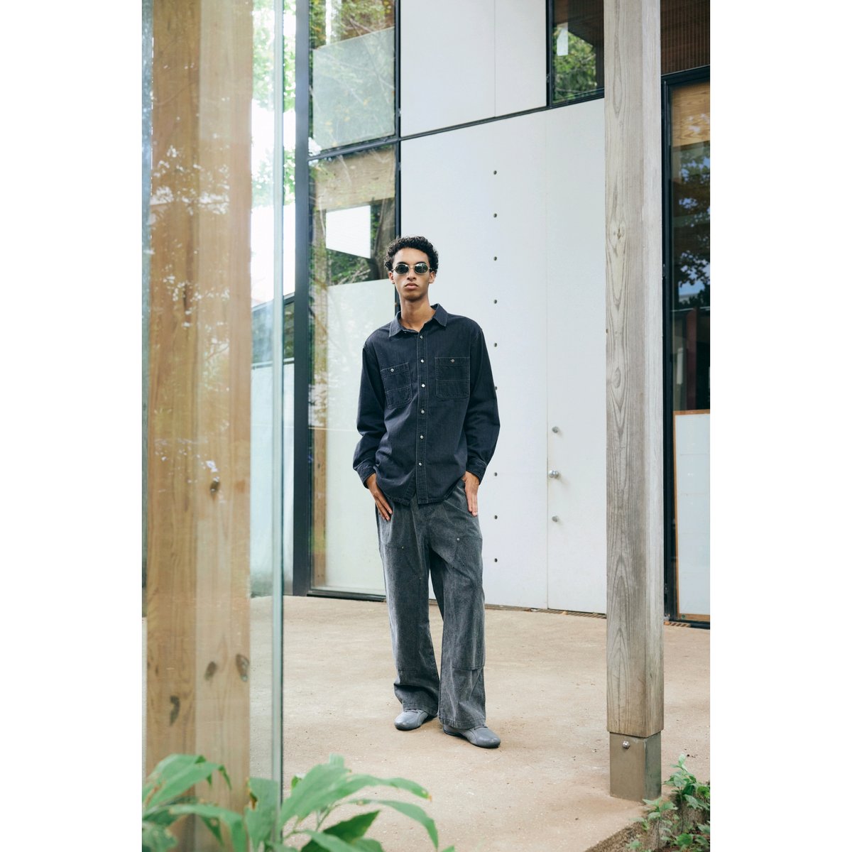 COMFORTABLE REASON / DOUBLE KNEE PIGMENT PANTS