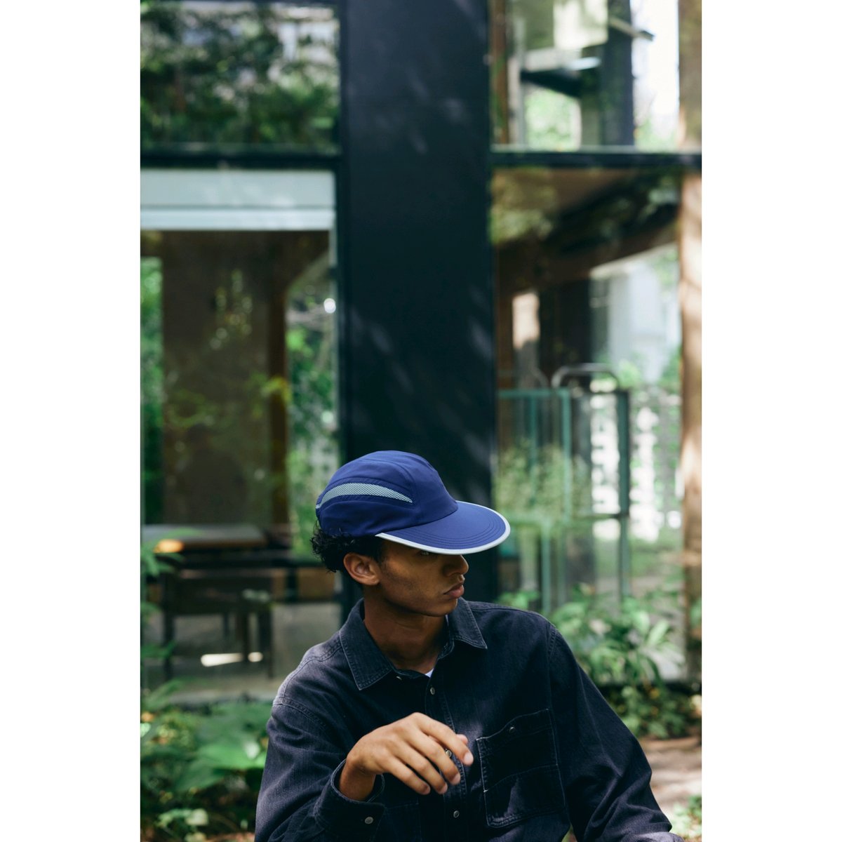 Comfortable reason ネイビー メッシュ 6パネルキャップ COMFORTABLE REASON「Checker Leisure Cap」 | goute