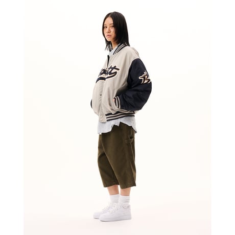 BoTT / NYLON VARSITY JACKET / GREY